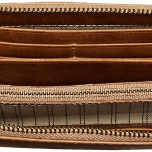 Frye Women's Leather Melissa Zip Wallet, Beige, One Size - Image 2
